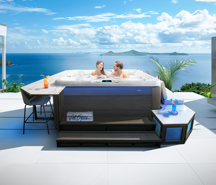 Calspas hot tub being used in a family setting - Plano